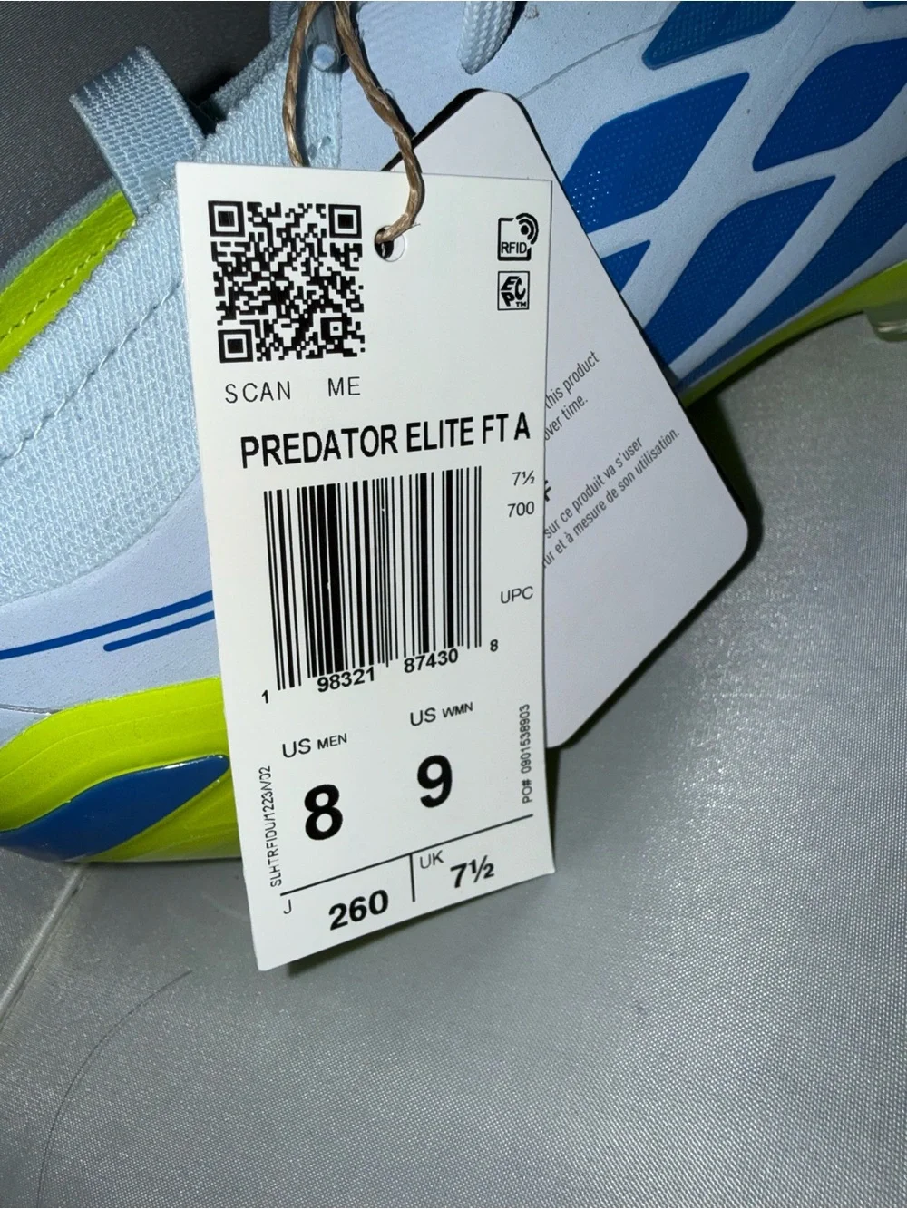 Adidas PREDATOR ELITE Artificial Turf Soccer Shoes Men JR5900 New
